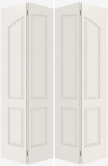 WDMA 40x80 Door (3ft4in by 6ft8in) Interior Bifold Smooth 4060 MDF Pair 4 Panel Arch Panel Double Door 1