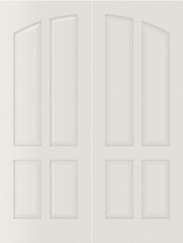 WDMA 40x80 Door (3ft4in by 6ft8in) Interior Bifold Smooth 4060 MDF Pair 4 Panel Arch Panel Double Door 2