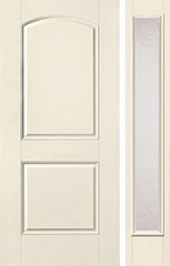 WDMA 40x80 Door (3ft4in by 6ft8in) Exterior Smooth 2 Panel Soft Arch Star Door 1 Side Granite Full Lite 1