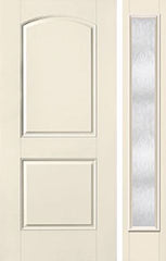 WDMA 40x80 Door (3ft4in by 6ft8in) Exterior Smooth 2 Panel Soft Arch Star Door 1 Side Chord Full Lite 1