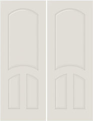 WDMA 40x84 Door (3ft4in by 7ft) Interior Swing Smooth 3230 MDF 3 Panel Arch Panel Double Door 1