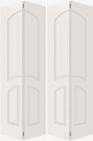 WDMA 40x84 Door (3ft4in by 7ft) Interior Swing Smooth 3230 MDF 3 Panel Arch Panel Double Door 2