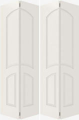 WDMA 40x84 Door (3ft4in by 7ft) Interior Swing Smooth 3230 MDF 3 Panel Arch Panel Double Door 2