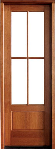 WDMA 42x80 Door (3ft6in by 6ft8in) Patio Mahogany Alexandria SDL 4 Lite Impact Single Door 1