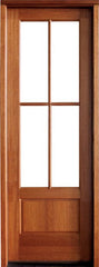 WDMA 42x80 Door (3ft6in by 6ft8in) Patio Mahogany Alexandria SDL 4 Lite Impact Single Door 1
