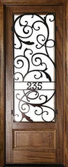 WDMA 42x80 Door (3ft6in by 6ft8in) Exterior Mahogany Wakefield Impact Single Door w Iron #2 1