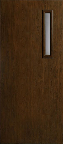WDMA 42x80 Door (3ft6in by 6ft8in) Exterior Cherry Contemporary One Slim Vertical Lite Single Entry Door 1