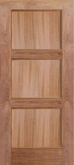 WDMA 42x80 Door (3ft6in by 6ft8in) Exterior Walnut 3 panel Shaker Contemporary Single Entry Door 1