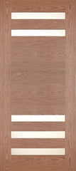 WDMA 42x80 Door (3ft6in by 6ft8in) Exterior Walnut 5 Lite Slimlite Contemporary Single Entry Door 1