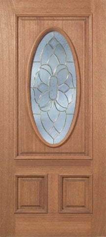 WDMA 42x80 Door (3ft6in by 6ft8in) Exterior Mahogany Maryvale Single Door w/ BO Glass 1