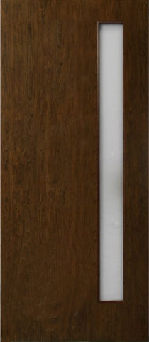 WDMA 42x80 Door (3ft6in by 6ft8in) Exterior Cherry Contemporary One Vertical Lite Single Entry Door 1