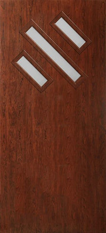 WDMA 42x80 Door (3ft6in by 6ft8in) Exterior Cherry Contemporary Modern 3 Lite Single Entry Door FC534 1