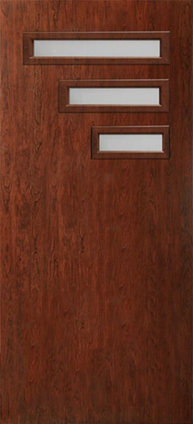 WDMA 42x80 Door (3ft6in by 6ft8in) Exterior Cherry Contemporary Modern 3 Lite Single Entry Door FC522 1