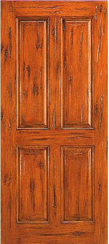 WDMA 42x80 Door (3ft6in by 6ft8in) Exterior Knotty Alder Single Door 4-Panel Southwest Home 1