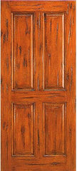 WDMA 42x80 Door (3ft6in by 6ft8in) Exterior Knotty Alder Single Door 4-Panel Southwest Home 1