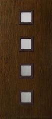 WDMA 42x80 Door (3ft6in by 6ft8in) Exterior Cherry Contemporary Four Square Lite Single Entry Door 1