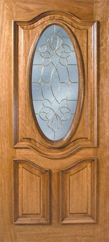 WDMA 42x80 Door (3ft6in by 6ft8in) Exterior Mahogany La Jolla Single Door w/ BO Glass - 6ft8in Tall 1