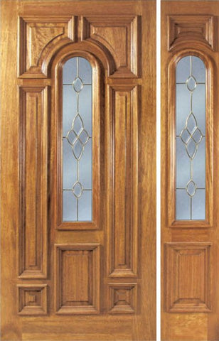 WDMA 42x80 Door (3ft6in by 6ft8in) Exterior Mahogany Ironbark Single Door/1side w/ C Glass 1