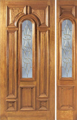 WDMA 42x80 Door (3ft6in by 6ft8in) Exterior Mahogany Ironbark Single Door/1side w/ OL Glass 1