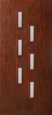 WDMA 42x80 Door (3ft6in by 6ft8in) Exterior Cherry Contemporary Modern 6 Lite Single Entry Door FC596 1