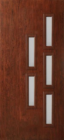 WDMA 42x80 Door (3ft6in by 6ft8in) Exterior Cherry Contemporary Modern 5 Lite Single Entry Door FC553 1