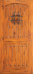 WDMA 42x80 Door (3ft6in by 6ft8in) Exterior Knotty Alder Single Door 2 Panel Speakeasy Clavos 1