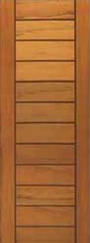 WDMA 42x80 Door (3ft6in by 6ft8in) Exterior Tropical Hardwood Contemporary Flush Panel Single Door Solid Tropical Wood 1