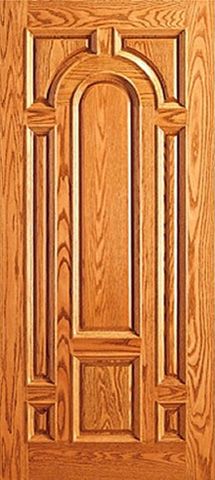 WDMA 42x80 Door (3ft6in by 6ft8in) Exterior Mahogany Entry Wood 8 Panel Raised Moulding Single Door 1