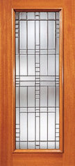 WDMA 42x80 Door (3ft6in by 6ft8in) Exterior Mahogany Contemporary Art Deco Beveled Glass Front Door 1