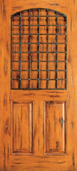 WDMA 42x80 Door (3ft6in by 6ft8in) Exterior Knotty Alder Single Door 3-Panel Log Home 1