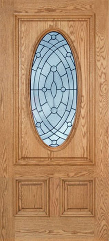 WDMA 42x80 Door (3ft6in by 6ft8in) Exterior Oak Watson Single Door w/ EE Glass 1