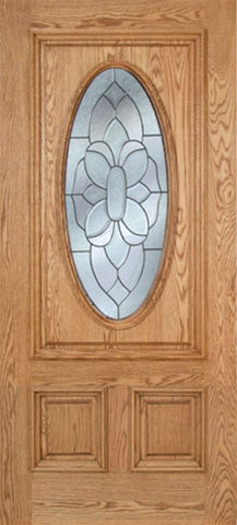 WDMA 42x80 Door (3ft6in by 6ft8in) Exterior Oak Watson Single Door w/ BO Glass 1