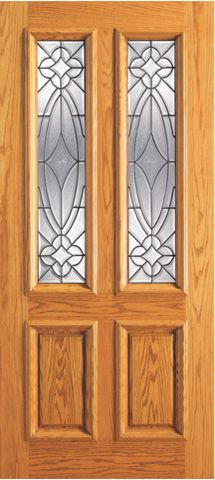 WDMA 42x80 Door (3ft6in by 6ft8in) Exterior Mahogany Single Door Twin Lite Entry Insulated Beveled Glass 1