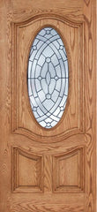 WDMA 42x80 Door (3ft6in by 6ft8in) Exterior Oak Dally Single Door w/ EE Glass - 6ft8in Tall 1