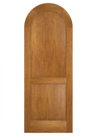 WDMA 42x80 Door (3ft6in by 6ft8in) Exterior Swing Mahogany Round Top 2 Panel Transitional Home Style or Interior Single Door 2