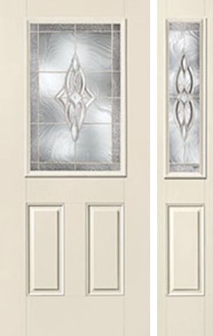 WDMA 42x80 Door (3ft6in by 6ft8in) Exterior Smooth Wellesley Half Lite 2 Panel Star Door 1 Side 1