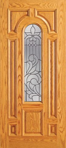 WDMA 42x84 Door (3ft6in by 7ft) Exterior Mahogany Single Door Center Arch Lite 7 panel 1