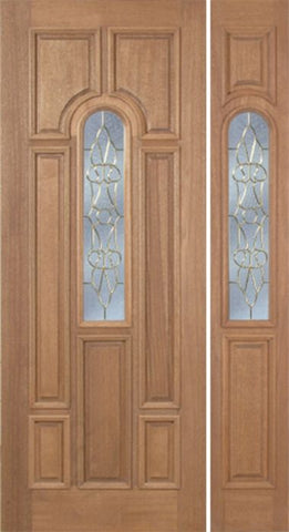 WDMA 42x96 Door (3ft6in by 8ft) Exterior Mahogany Revis Single Door/1side w/ OL Glass - 8ft Tall 1