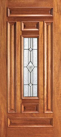 WDMA 42x96 Door (3ft6in by 8ft) Exterior Mahogany Center Lite Home Single Door 1