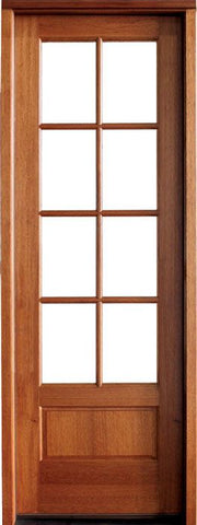 WDMA 42x96 Door (3ft6in by 8ft) French Swing Mahogany Alexandria TDL 8 Lite Single Door 1