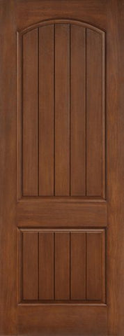 WDMA 42x96 Door (3ft6in by 8ft) Exterior Rustic 8ft 2 Panel Plank Soft Arch Classic-Craft Collection Single Door Granite Full Lite 1