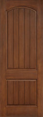 WDMA 42x96 Door (3ft6in by 8ft) Exterior Rustic 8ft 2 Panel Plank Soft Arch Classic-Craft Collection Single Door Granite Full Lite 1
