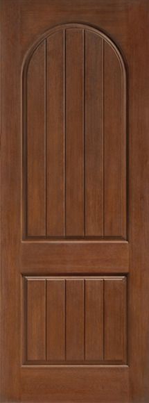 WDMA 42x96 Door (3ft6in by 8ft) Exterior Rustic 8ft 2 Panel Plank Round Top Classic-Craft Collection Single Door Granite Full Lite 1