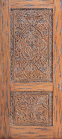 WDMA 42x96 Door (3ft6in by 8ft) Exterior Mahogany Turkish Hand Carved Single Door with stylized Floral motifs 1