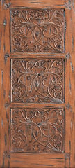 WDMA 42x96 Door (3ft6in by 8ft) Exterior Mahogany Provence Floral Hand Carved Single Door in Solid  1