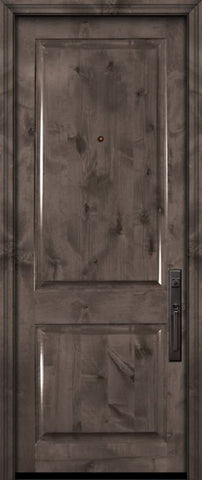 WDMA 42x96 Door (3ft6in by 8ft) Exterior Knotty Alder 42in x 96in 2 Panel Estancia Alder Door 2