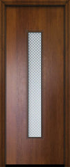 WDMA 42x96 Door (3ft6in by 8ft) Exterior Mahogany 42in x 96in Malibu Contemporary Door w/Metal Grid 2