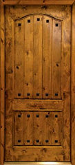WDMA 42x96 Door (3ft6in by 8ft) Exterior Swing Knotty Alder Kenmure Solid Panel Single Door 2-1/4 Thick 1