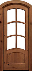 WDMA 42x96 Door (3ft6in by 8ft) Exterior Swing Knotty Alder Keowee Single Door/Arch Top 2-1/4 Thick 1