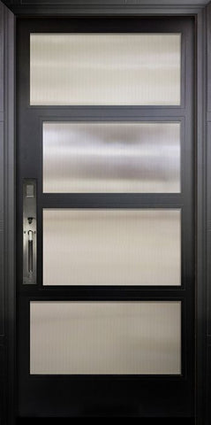 WDMA 42x96 Door (3ft6in by 8ft) Exterior Swing Smooth 36in x 80in 2 Block Left NP-Series Narrow Profile Door 1